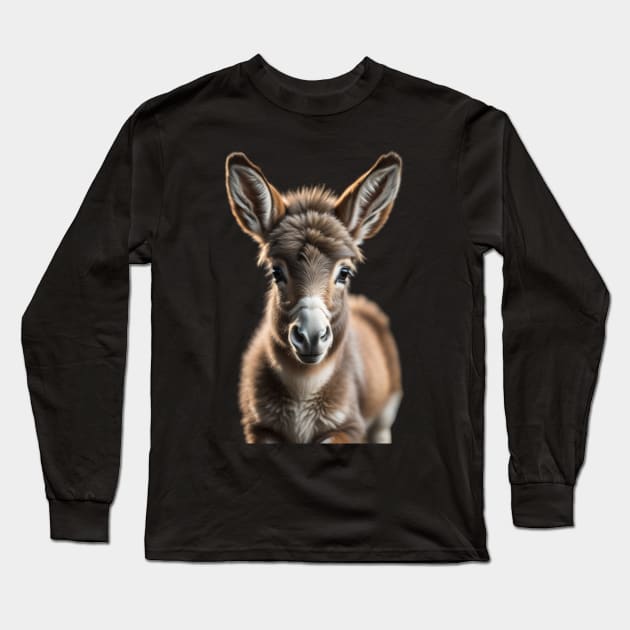 Baby donkey Long Sleeve T-Shirt by MetallGuinea74